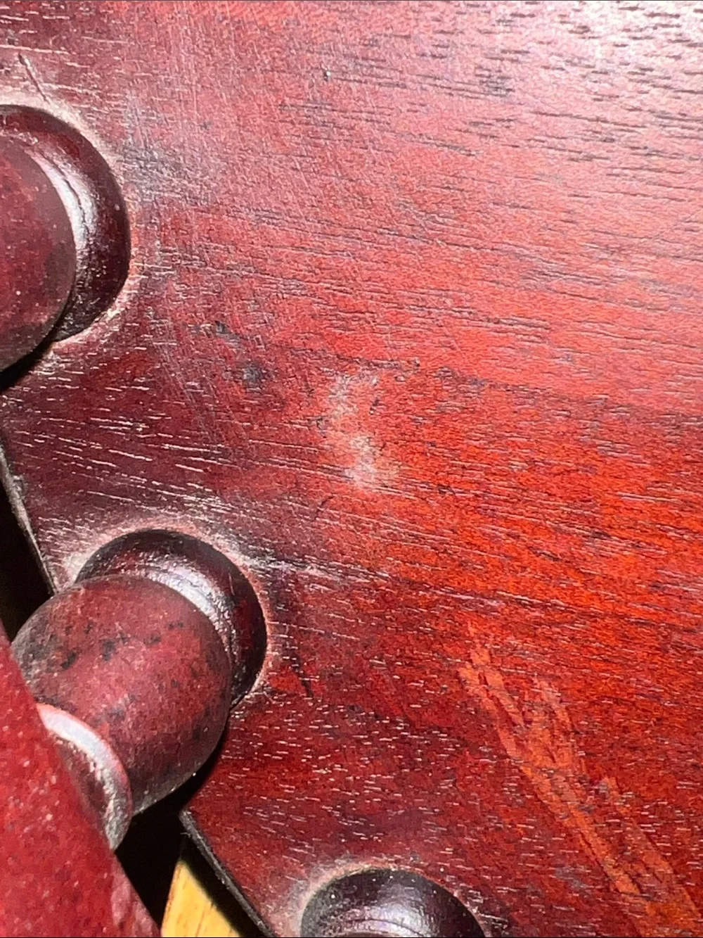Antique Mahogany Demilune Wall Shelf